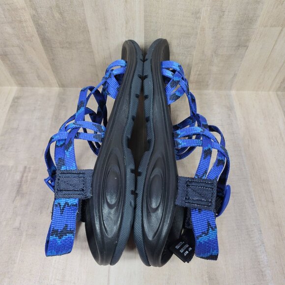 Chaco Womans Size 6 Z/Volv X2 Sandals Strappy Black Blue Shoes - Picture 8 of 11